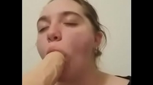 Alyssa Nelson devours a strong sex toy